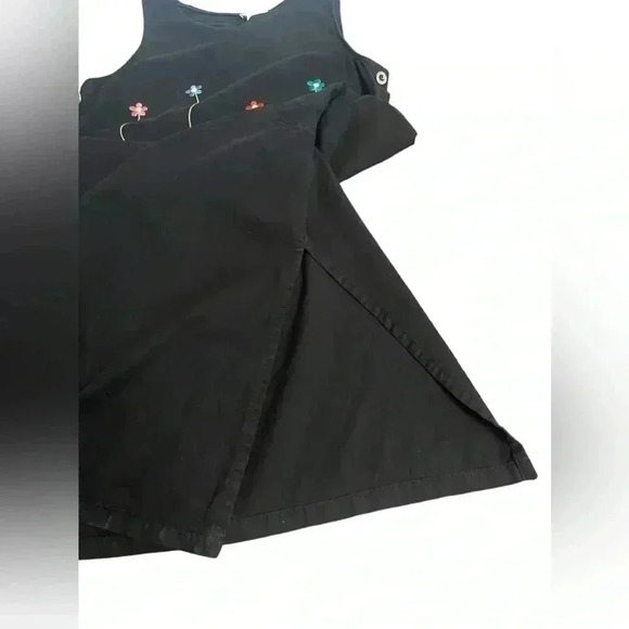 Talbots Black Floral Embroidered Sleeveless Maxi Dress Jumper Women’s size 14 - Picture 10 of 11